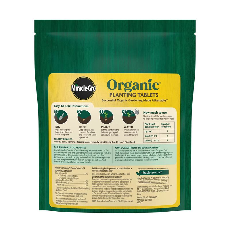 Miracle-Gro Organic™ Planting Tablets image number null