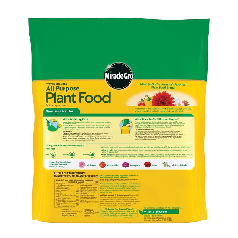 Miracle-Gro® Water Soluble Plant Food 28-10-10 U2013 Conifers & Acid-Loving Plants U2013 Pépinière.ca