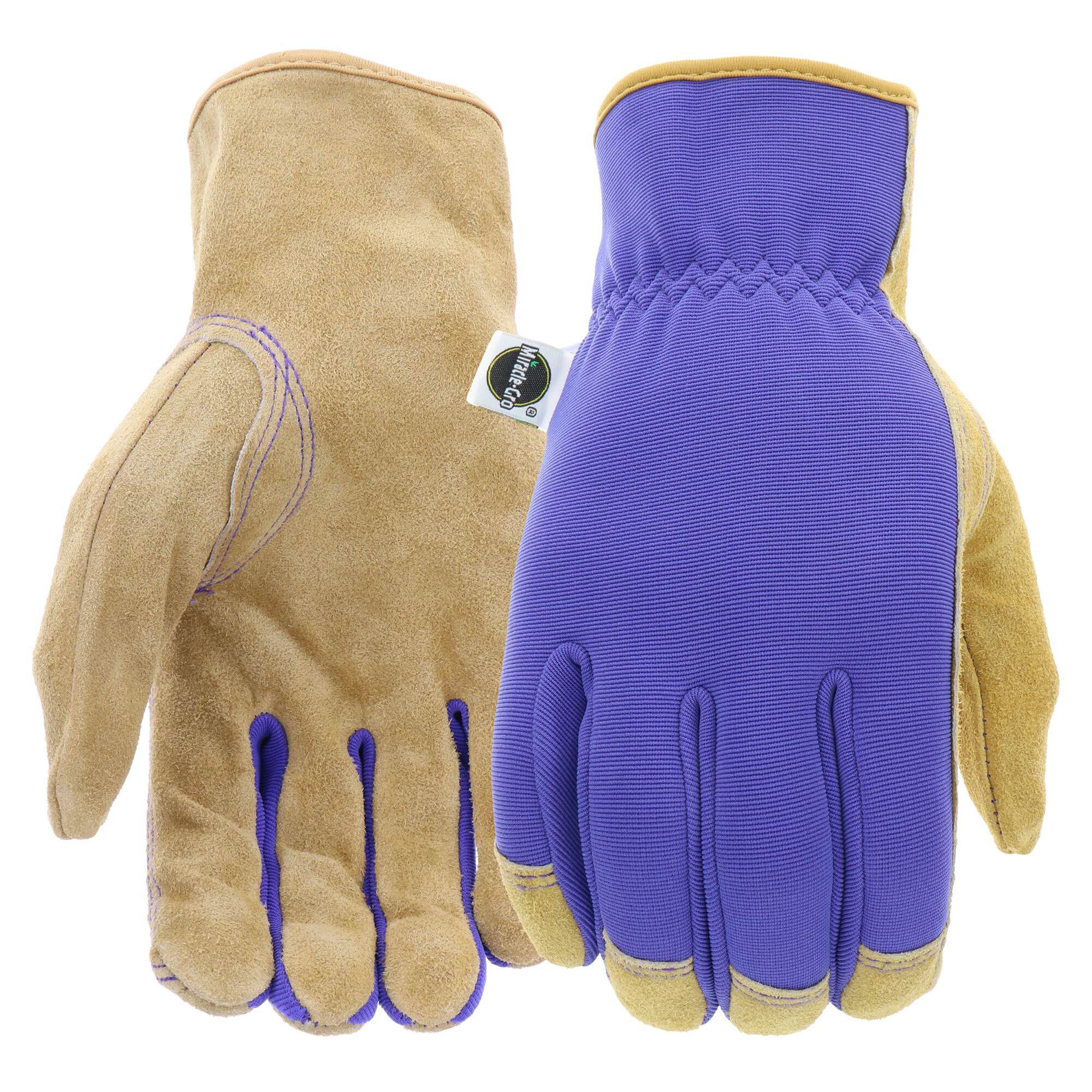 Womens mittens top with leather palms
