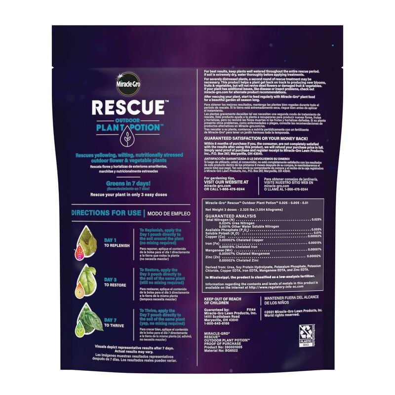 Miracle-Gro® Rescue Outdoor Plant Potion image number null