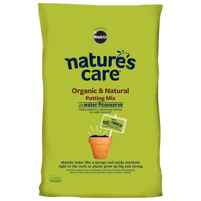 Miracle-Gro® Nature's Care Organic & Natural Potting Mix with Water Conserve image number null