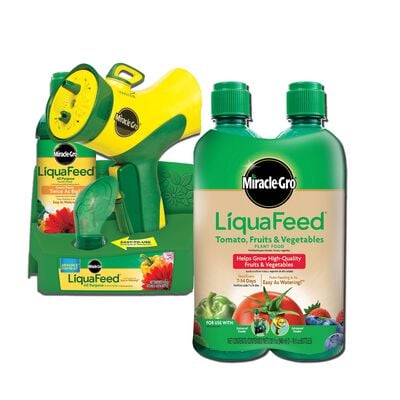 Miracle-Gro® LiquaFeed All Purpose Plant Food Advance Starter® Kit and Tomato, Fruits & Vegetables Plant Food Bundle