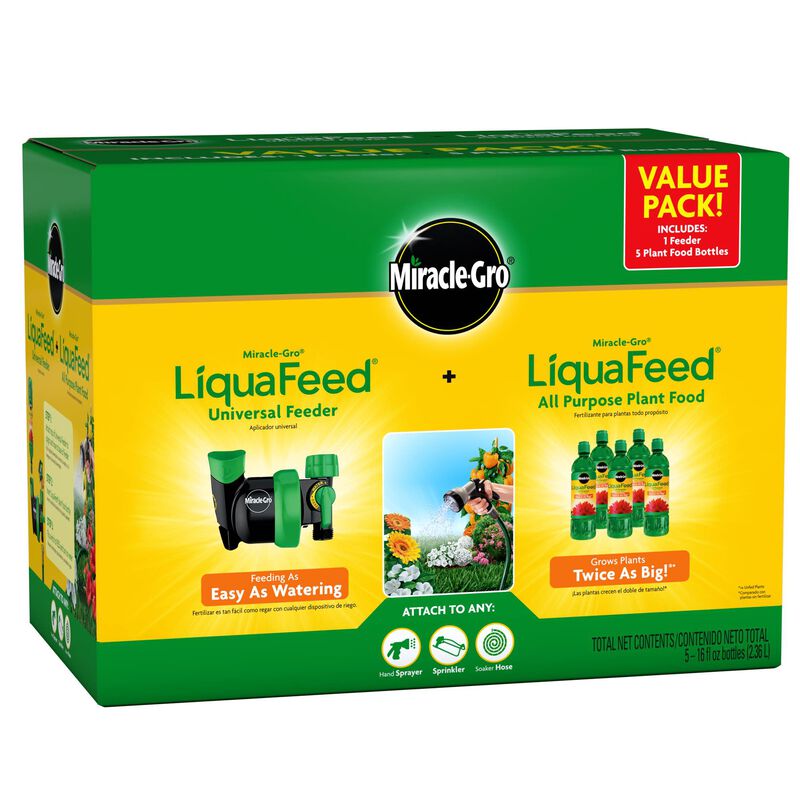 Miracle-Gro® LiquaFeed Universal Feeder and Miracle-Gro® LiquaFeed All Purpose Plant Food (Value Pack) image number null