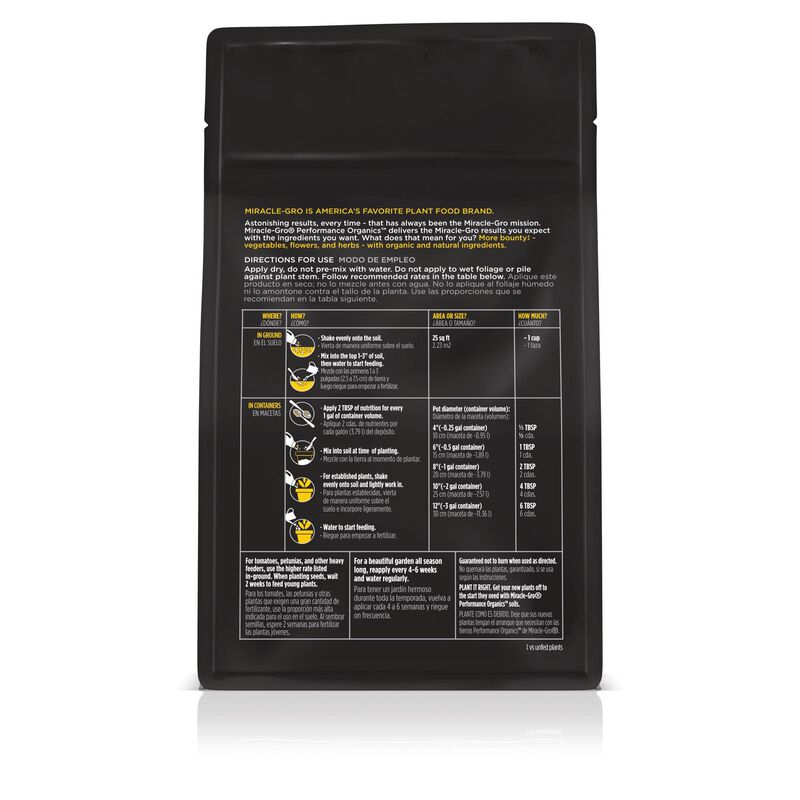Miracle-Gro® Performance Organics All Purpose Plant Nutrition Granules image number null