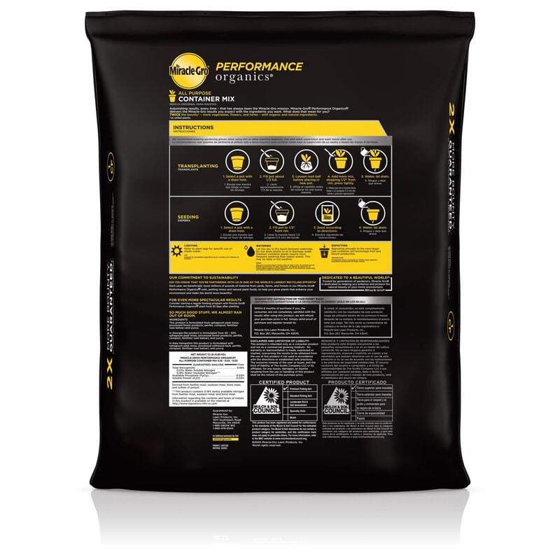 Miracle-Gro Performance Organics 6-Quart Organic Potting Soil Mix Miracle-Gro Performance Organics 6-Quart Organic Potting Soil Mix
