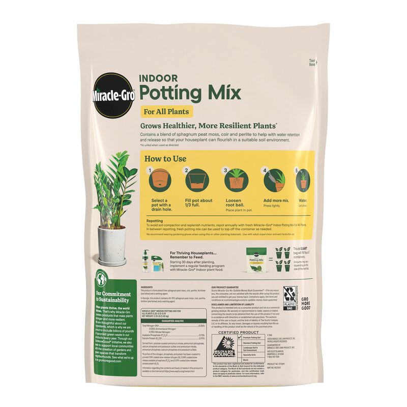 Miracle-Gro® Indoor Potting Mix for All Plants image number null